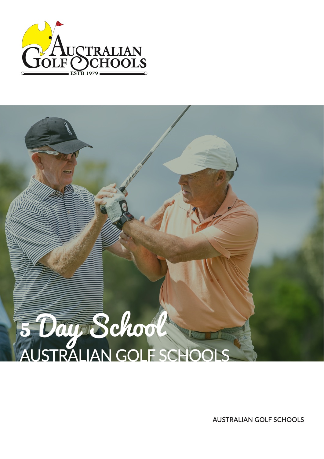 Five day golf school brochure