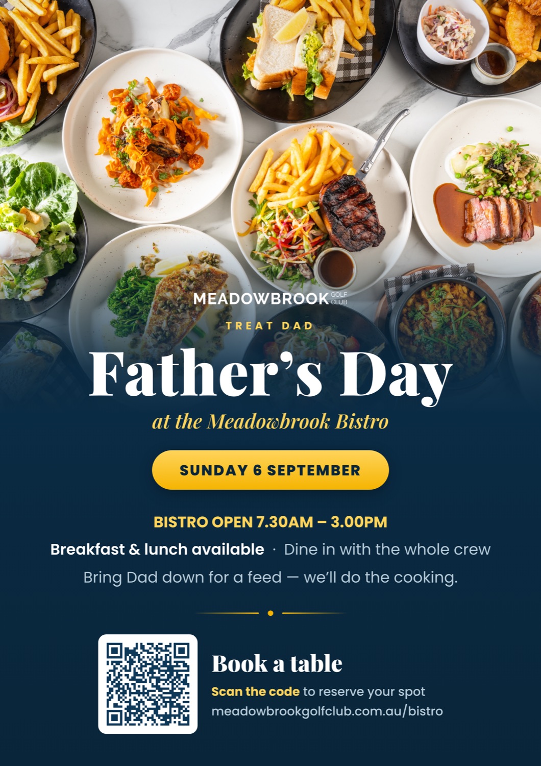 Father's Day A4 poster for the bistro
