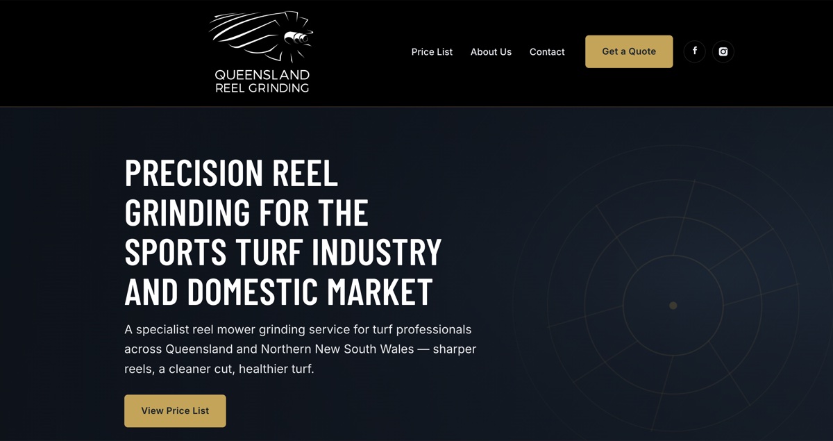 Queensland Reel Grinding website built by SMC Digital